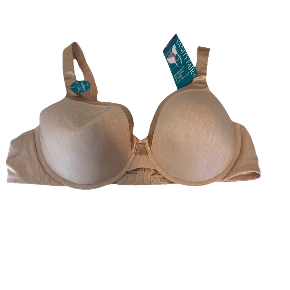 NWT VANITY FAIR ILLUMINATION 44C full figure‎ BRA 76338 Rose beige Support